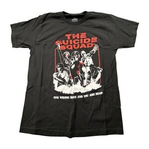 The Suicide Squad Graphic T-Shirt Black DC Movie Tee Size L